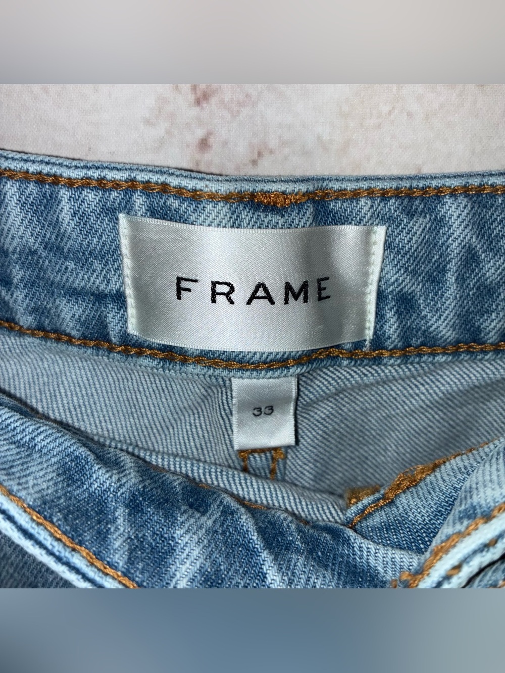 Frame The Ruler Straight Leg Jeans in Dolly Size 33 - Picture 4 of 6